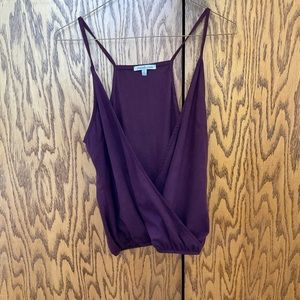 CHARLOTTE RUSSE TANK TOP VELVET PURPLE WRAP MEDIUM